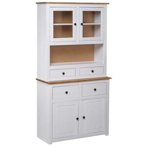 vidaXL Highboard Wei&szlig; 93x40,5x180 cm Kiefernholz Panama
