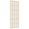 vidaXL Schiebetür Golden 76x205 cm Matt ESG-Glas und Aluminium