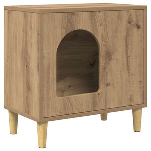 vidaXL Katzenhaus Artisan-Eiche 51 x 30 x 52 cm Holzwerkstoff