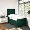 vidaXL Boxspringbett mit Matratze Dunkelgr&uuml;n 90x190 cm Samt