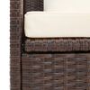 vidaXL Garten-Sofabett mit Kissen Poly Rattan Braun