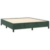 vidaXL Boxspringbett mit Matratze Dunkelgr&uuml;n 180x200 cm Samt