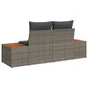 vidaXL Gartensofa Grau 184 x 62 x 85cm Poly-Rattan