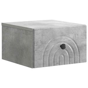 vidaXL Wandmontierter Nachttisch Betongrau 33 x 34,5 x 20 cm