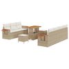 vidaXL Gartensofa-set 10 Stk. Beige Poly-Rattan