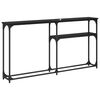 vidaXL Konsolentisch Schwarz Eichen-Optik 146 x 22.5 x 75 cm