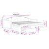 vidaXL Tagesbett Ausziehbar mit Schubladen Creme 90x200 cm Stoff