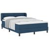 vidaXL Boxspringbett mit Kopfteil Blau 160 x 200 cm Stoff