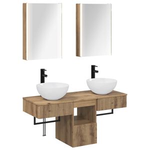 vidaXL Badezimmerschrank-Set 5 stk. Artisan-Eiche Holzwerkstoff