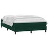 vidaXL Boxspringbett mit Matratze Dunkelgr&uuml;n 160x220 cm Samt