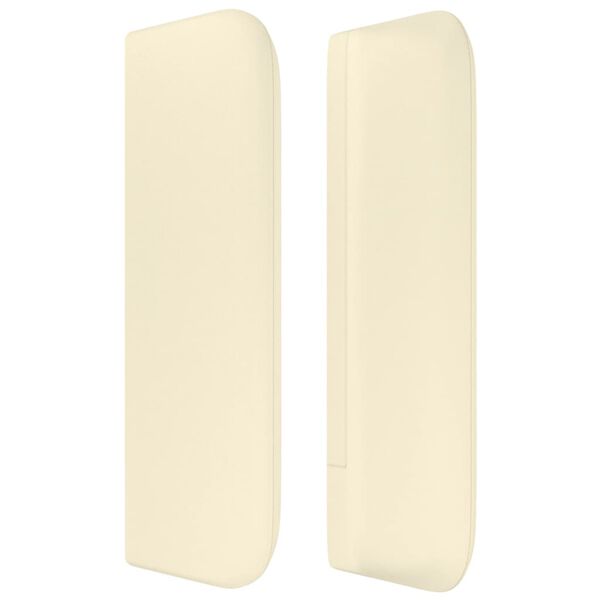 vidaXL Kopfteil mit Ohren Creme 183x16x78/88 cm Kunstleder