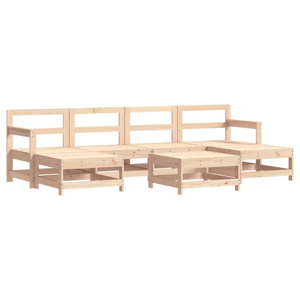 vidaXL 7-tlg. Garten-Lounge-Set Massivholz Kiefer