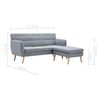 vidaXL Sofa L-Form Stoff 171,5x138x81,5 cm Hellgrau