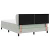vidaXL Boxspringbett mit Matratze Hellgrau 140 x 190 cm Samt
