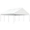 vidaXL Pavillon mit Dach Wei&szlig; 6,69x5,88x3,75 m Polyethylen
