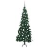 vidaXL Eckiger k&uuml;nstlicher Weihnachtsbaum Gr&uuml;n 180 cm PVC und Metall