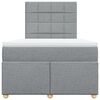 vidaXL Boxspringbett mit Matratze Hellgrau 120x190 cm Stoff