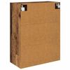 vidaXL Wandschrank Altholz 69,5 x 34 x 90 cm Engineered Wood und Glas