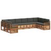 vidaXL Outdoor-Sofagarnitur 10 stk. Natur und Anthrazit
