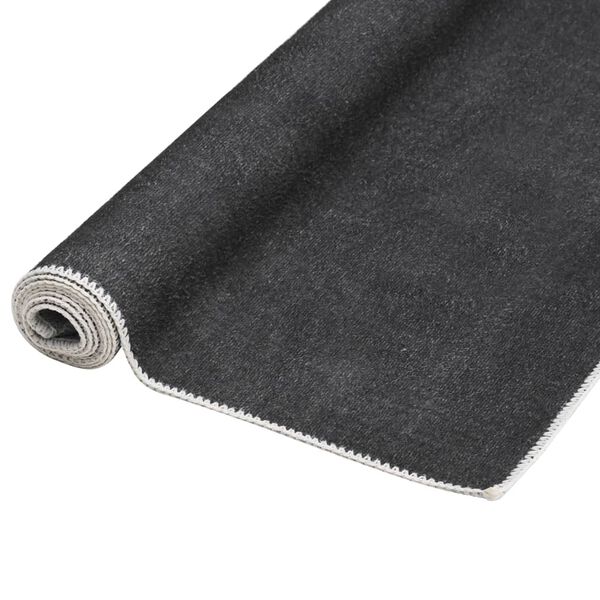vidaXL Teppichl&auml;ufer Waschbar Faltbar Anthrazit 80x200 cm Polyester
