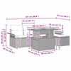 vidaXL Garten-Sofa-Set mit Kissen 6 pcs Beige und Creme