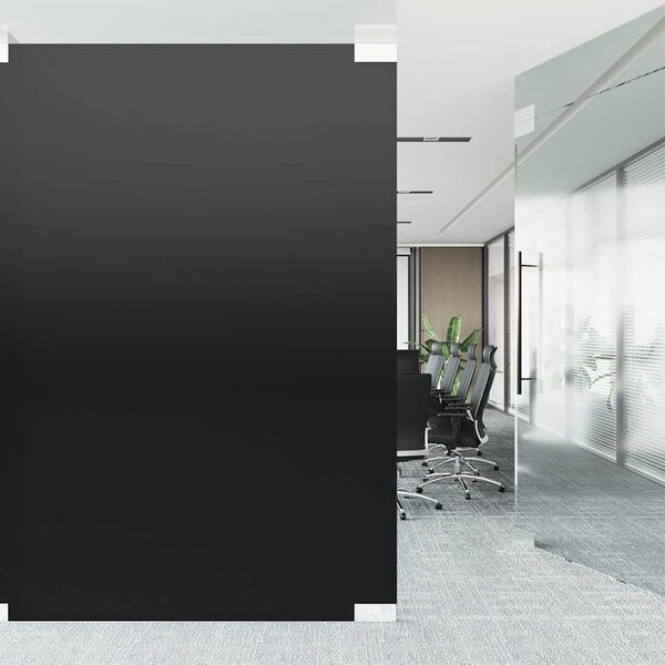 vidaXL Fensterfolie Statisch Matt Schwarz 45x500 cm PVC
