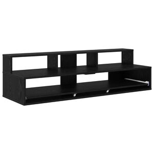 vidaXL Studiotisch Schwarz Eichen-Optik 110 x 42,5 x 36 cm