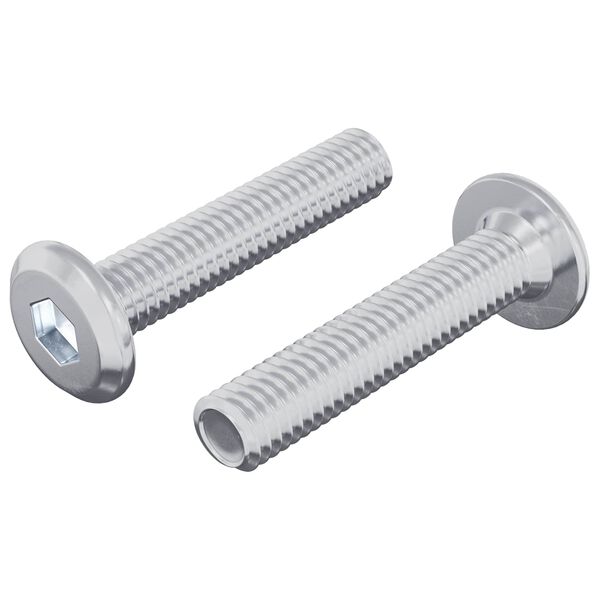 vidaXL Schraube mit Sperre Uni 2 pcs Silber M6 x 30 mm Stahl