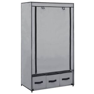 vidaXL Kleiderschrank Grau 87 x 49 x 159 cm Stoff