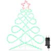 vidaXL Lichterbaum in Weihnachtsbaumform Mehrfarbig 78 x 58 cm PVC