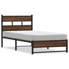 vidaXL Metallbett ohne Matratze Eichen-Optik 100x190 cm
