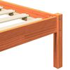 vidaXL Bettrahmen Wachsbraun 205,5 x 185,5 x 100 cm Massivholz Kiefer