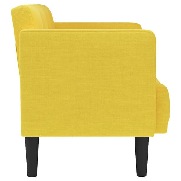 vidaXL Zweisitzer-Sofa Gelb 111 cm Stoff