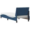 vidaXL Bett mit Matratze "Hanko" Blau 90x190 cm Stoff