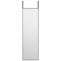 vidaXL Türspiegel Schwarz 30x100 cm Glas und Aluminium