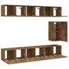 vidaXL 7-tlg. TV-Schrank-Set Räuchereiche Holzwerkstoff