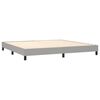 vidaXL Boxspringbett mit Matratze & LED Hellgrau 200x200 cm Stoff