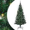 vidaXL K&uuml;nstlicher vorbeleuchteter Weihnachtsbaum Gr&uuml;n 210 cm