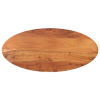 vidaXL Tischplatte 110x50x2,5 cm Oval Massivholz Akazie