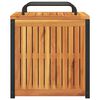 vidaXL Gartenbox 45x45x45/53 cm Massivholz Akazie und Stahl