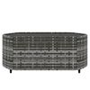 vidaXL 4-tlg. Garten-Lounge-Set mit Kissen Grau Poly Rattan