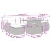 vidaXL 7-tlg. Garten-Sofagarnitur mit Kissen Beige Poly Rattan