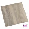 vidaXL Bodenplatten 55 pcs Taupe 5,11 m&sup2; PVC