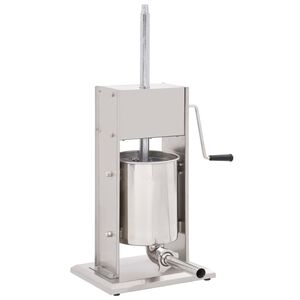 vidaXL Manueller Wurstfüller Silbern 10 L Edelstahl
