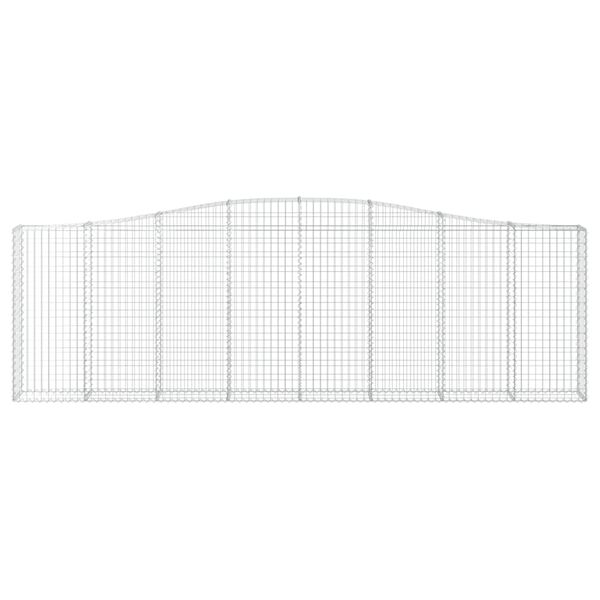 vidaXL Gabionen mit Hochbogen 9 Stk. 400x30x120/140cm Verzinktes Eisen