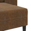 vidaXL 2-Sitzer-Sofa mit Chaiselongue L-Form Braun 125 cm Kunstleder