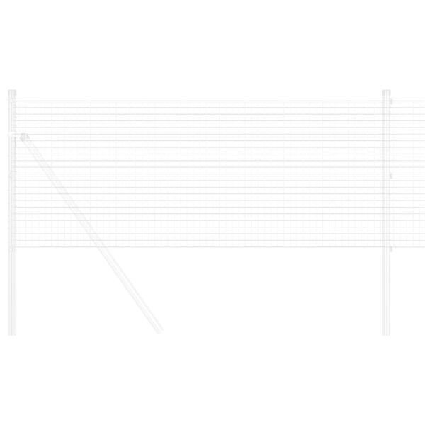 vidaXL Geschwei&szlig;ter Drahtzaun Silber 0,8 x 100 m
