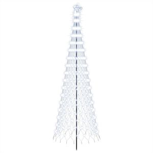 vidaXL LED-Weihnachtsbaum EKENAS 300 cm 350 LEDs Kaltwei&szlig; Eisen