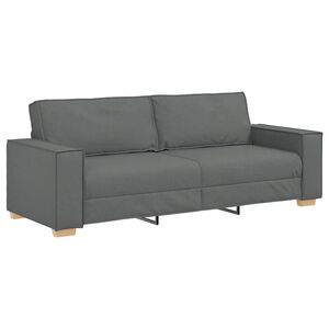 vidaXL 3-Sitzer-Sofa Dunkelgrau 220x78x84 cm Stoff