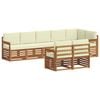 vidaXL Sofagarnituren 8 pcs Natur und Creme Massivholz Akazie